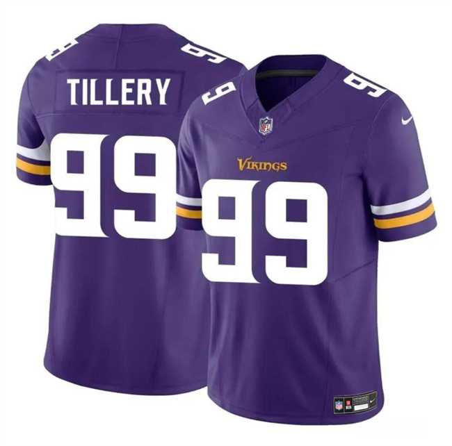 Men & Women & Youth Minnesota Vikings #99 Jerry Tillery Purple 2023 F.U.S.E. Vapor Untouchable Limited Stitched Jersey->minnesota vikings->NFL Jersey